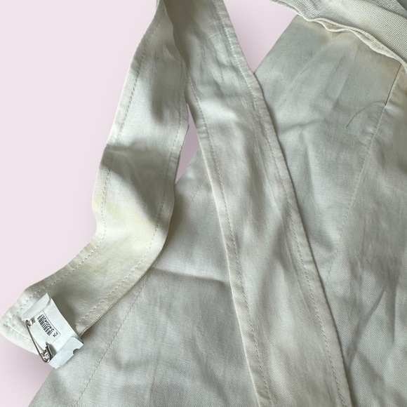 Women’s White House Black Market Cream Long Blazer Vest Duster Size Small - Picture 5 of 13